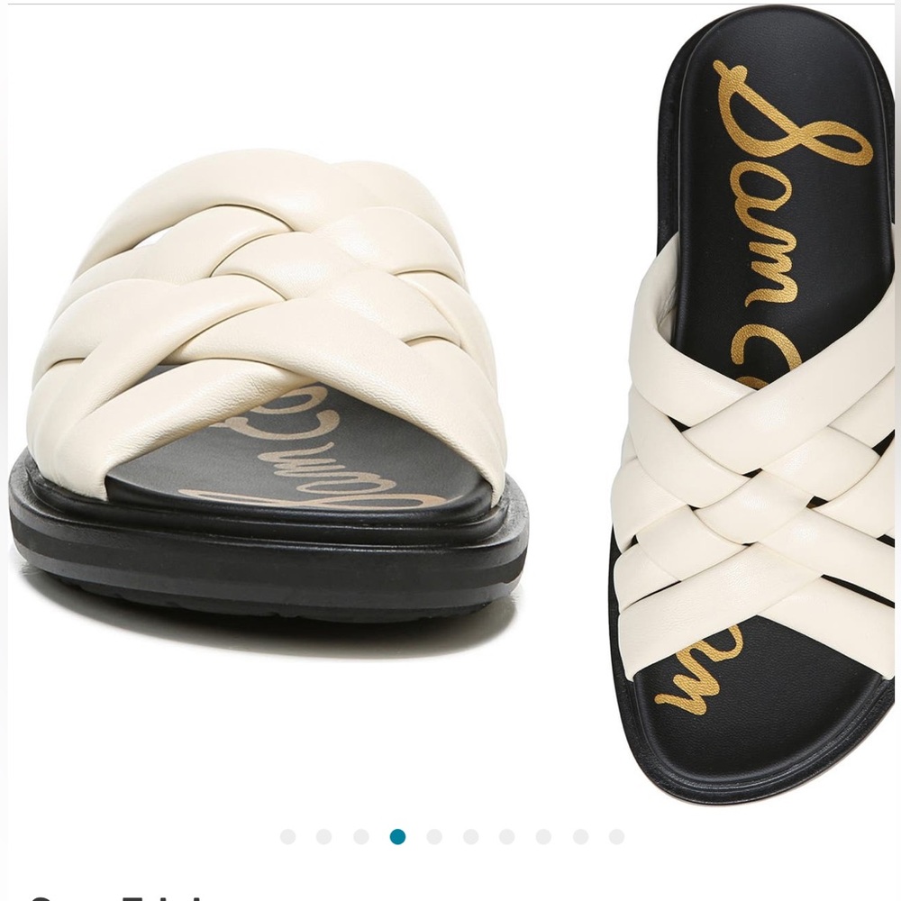 Sam Edelman “Vaugn” Slide Sandals in Modern Ivory